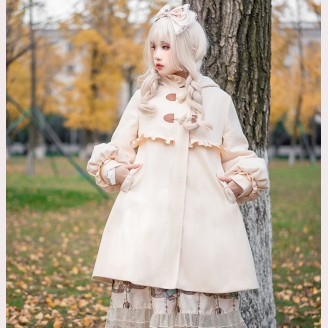 Kitten Sweet Lolita Style Fleece Overcoat (AB03)